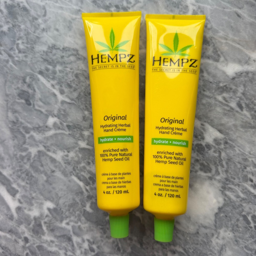 Hempz Original Hydrating Herbal Hand Creme Cream 4oz - 2 Pack Set